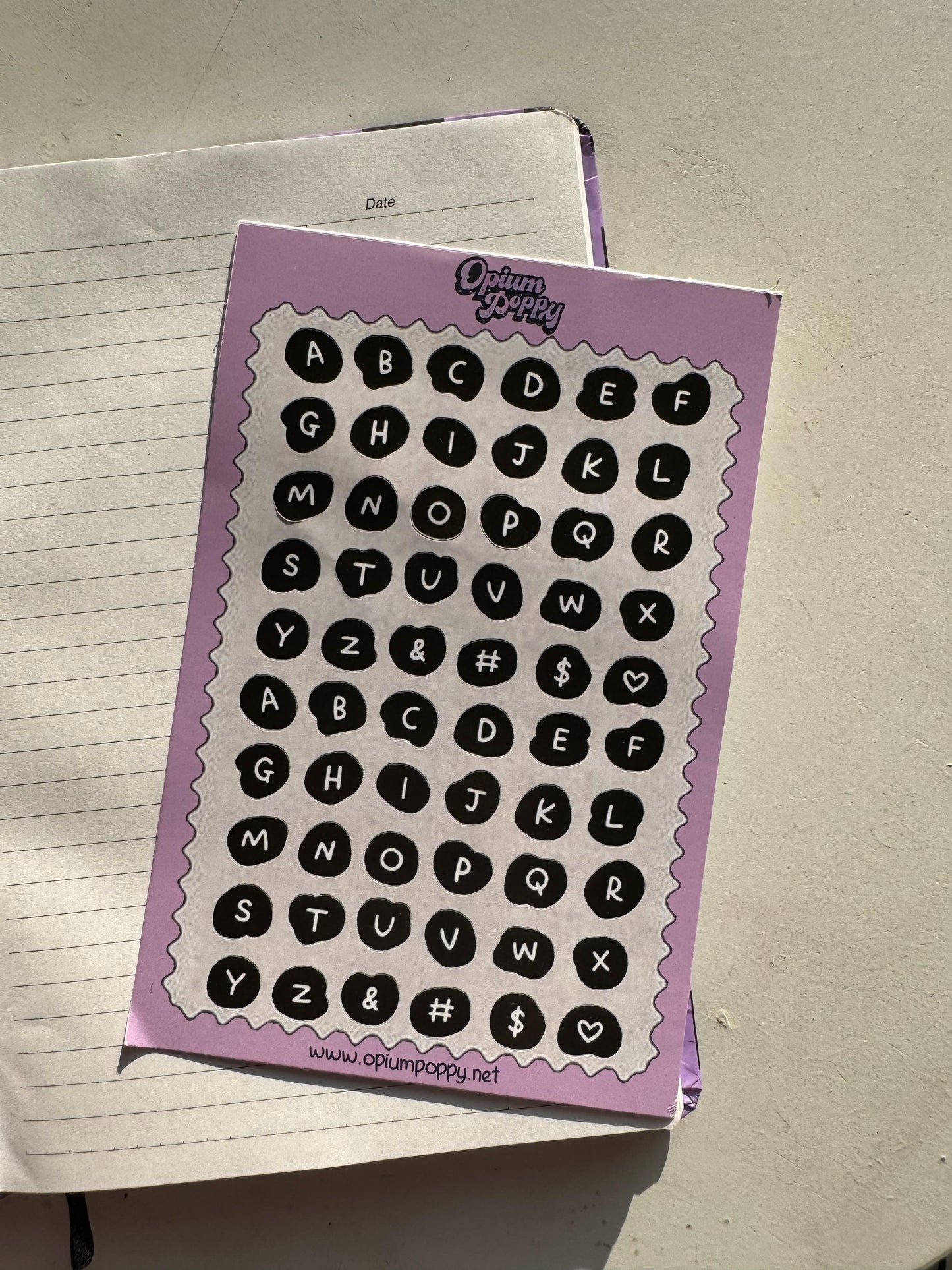 Alphabets - Pre-Cut Journal Sticker Sheets