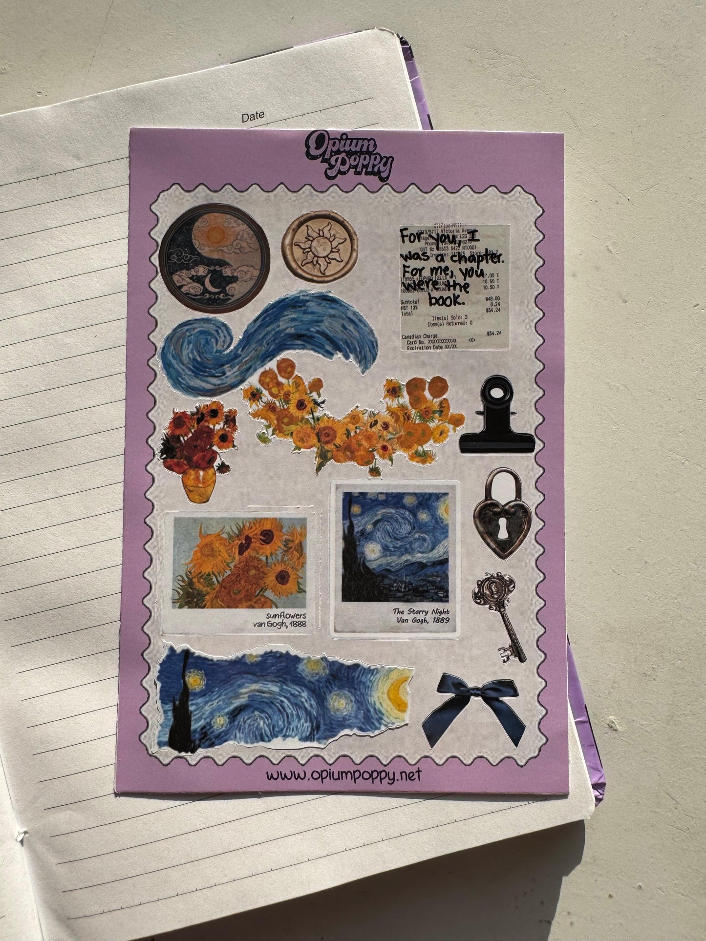 Starry Night - Pre-Cut Journal Sticker Sheets