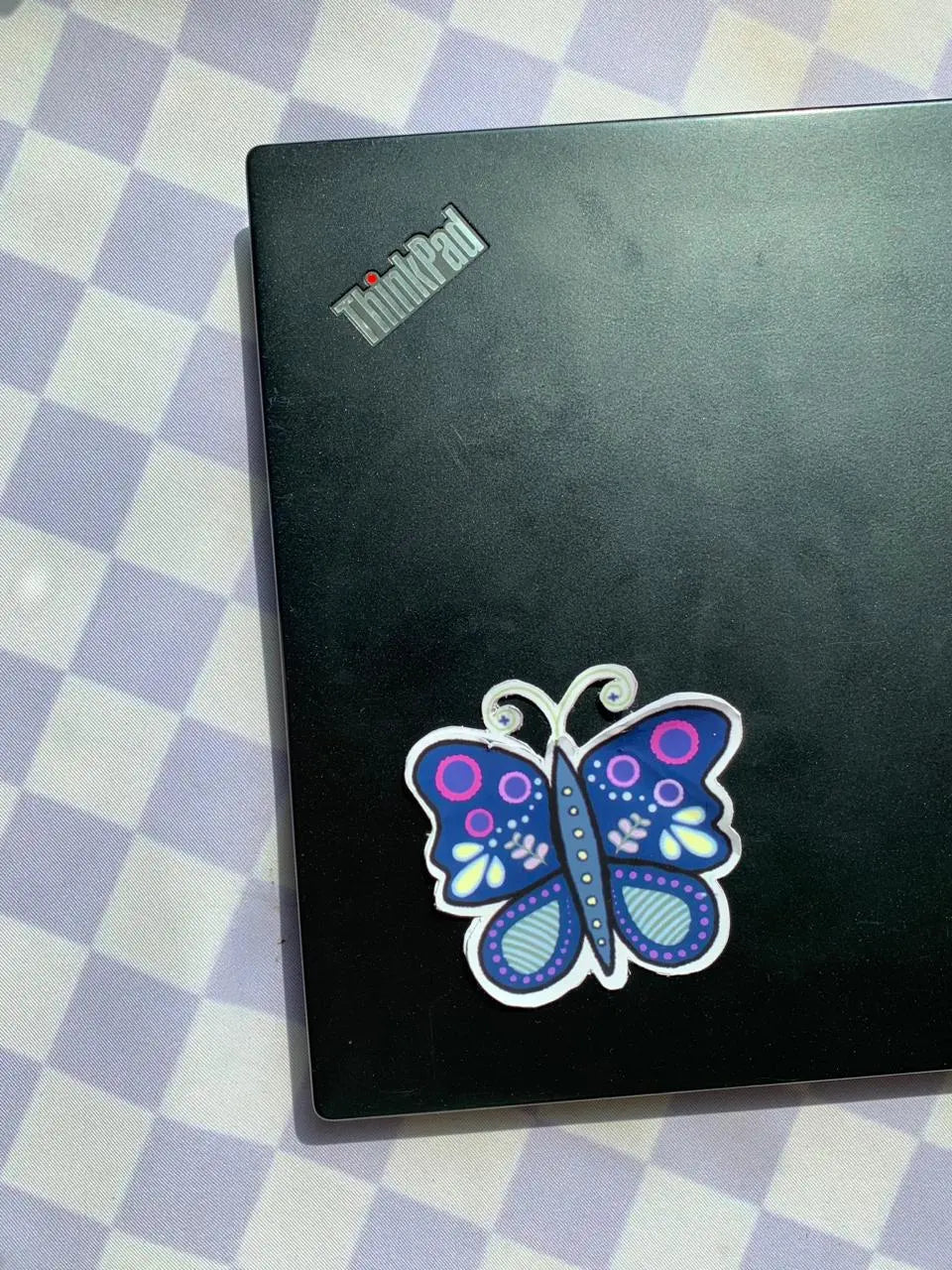 Blue  Butterfly - Waterproof Vinyl Sticker