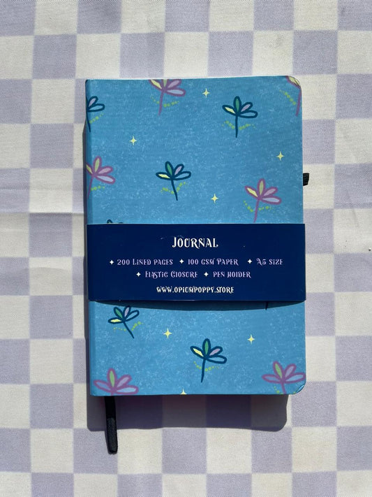 Hard Bound Journal - Blue Flowers