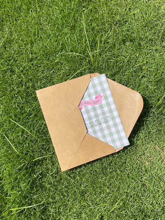 Get Well Soon - 4x6 Inch Greeting Cards with Craft Envelopes