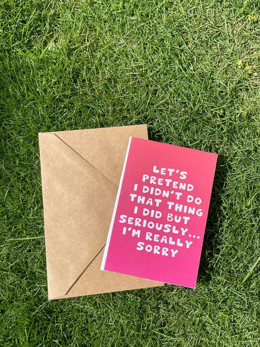 Sorry - 4x6 Inch Greeting Cards with Craft Envelopes