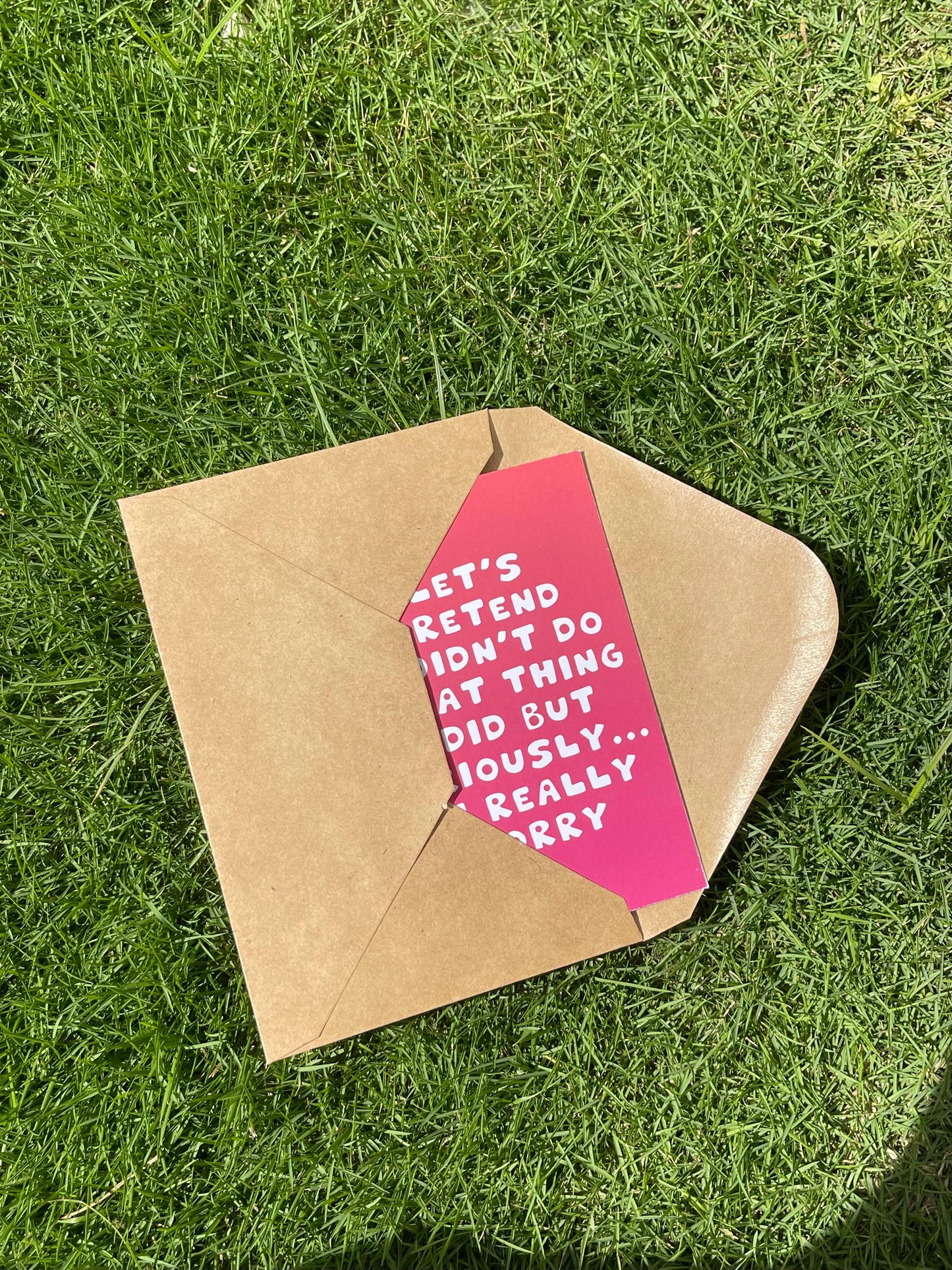 Sorry - 4x6 Inch Greeting Cards with Craft Envelopes