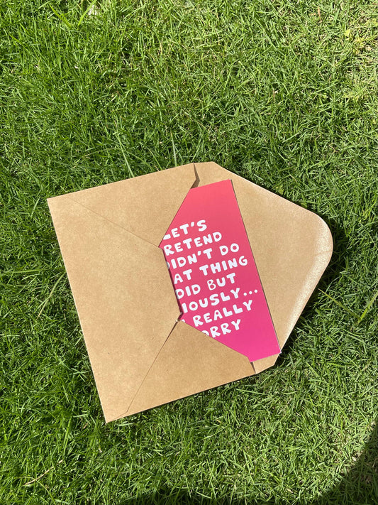 Sorry - 4x6 Inch Greeting Cards with Craft Envelopes