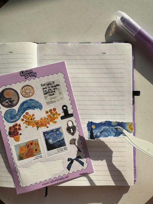 Starry Night - Pre-Cut Journal Sticker Sheets